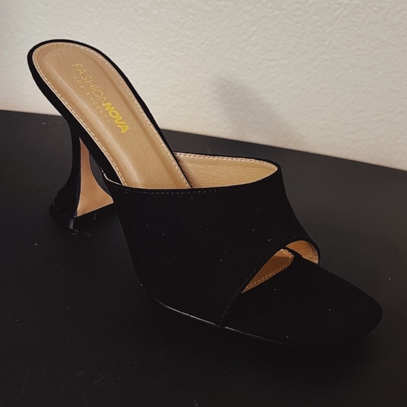 Suede Mule Heels - Picture 1 of 3